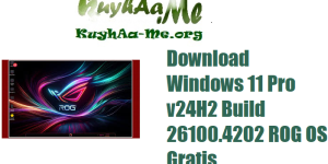 Download Windows 11 Pro v24H2 Build 26100.4202 ROG OS Gratis 