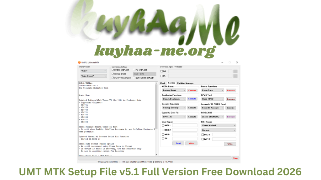 UMT MTK Setup File v5.1 Full Version Free Download 2026